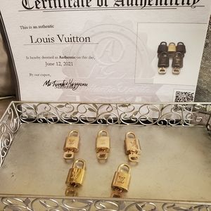 Authentic Louis Vuitton Brass Lock and Key Sets